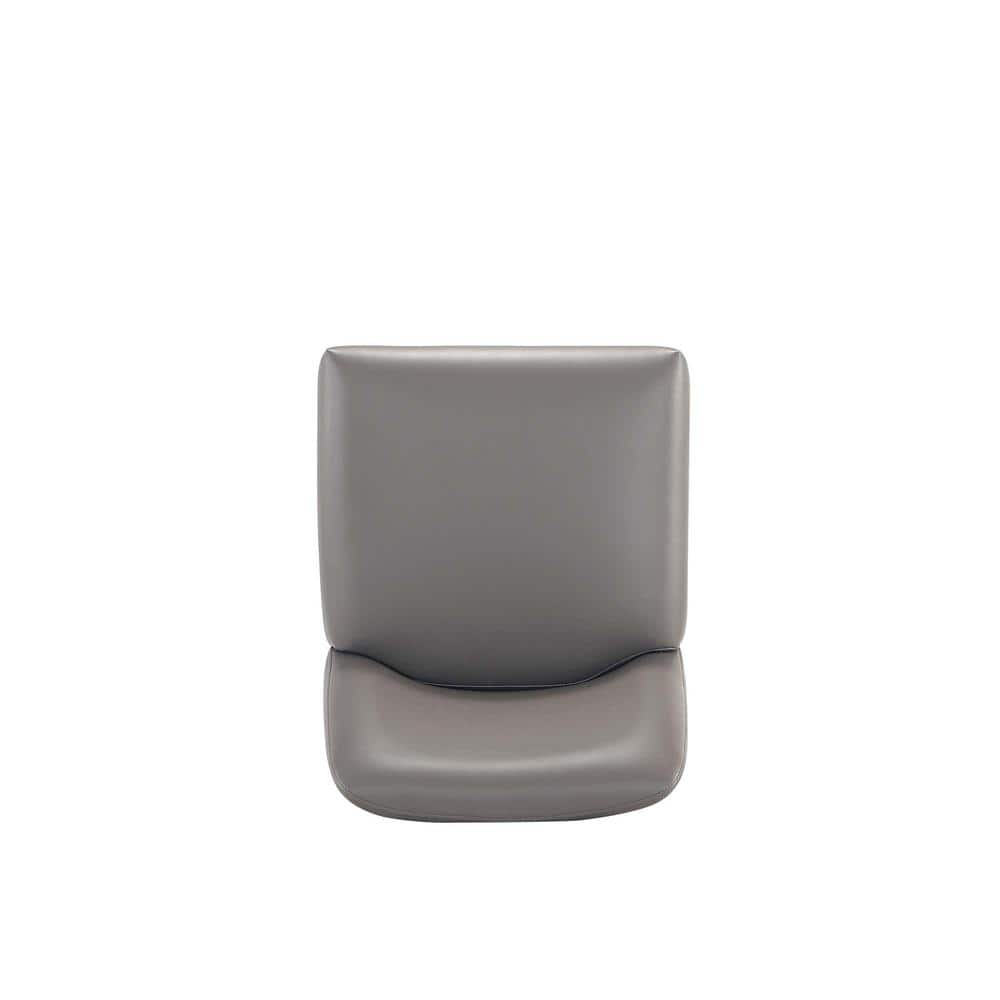 Serena Gray Leatherette Upholstered Metal Counter Stools, Set of 2