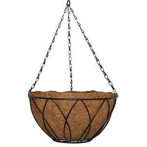 14 in. Devon Hanging Basket with AquaSav Coconut Fiber Liner and Chain