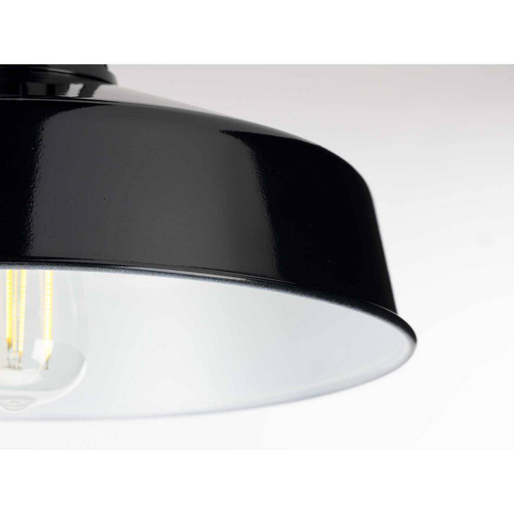 White Glass Farmhouse Indoor/Outdoor Ceiling Light
