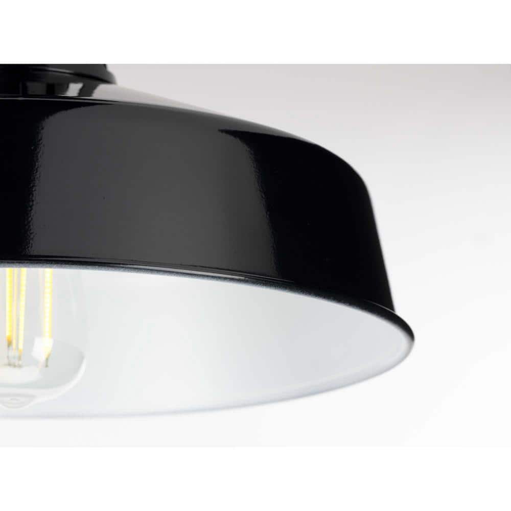White Glass Farmhouse Indoor/Outdoor Ceiling Light