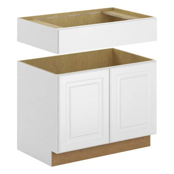 Hampton Bay Madison Assembled 36x34.5x24 in. Accessible Sink Base Cabinet in Warm White