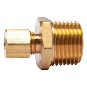 1/4 in. O.D. Comp x 1/2 in. MIP Brass Compression Adapter Fitting (20-Pack)
