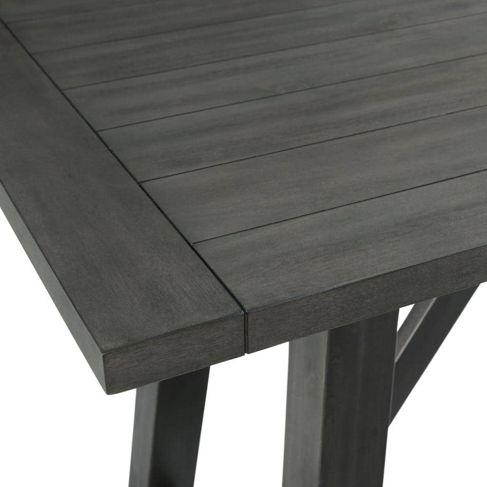 Rustic Gray 6PC Counter Height Farmhouse Dining Set with Bench