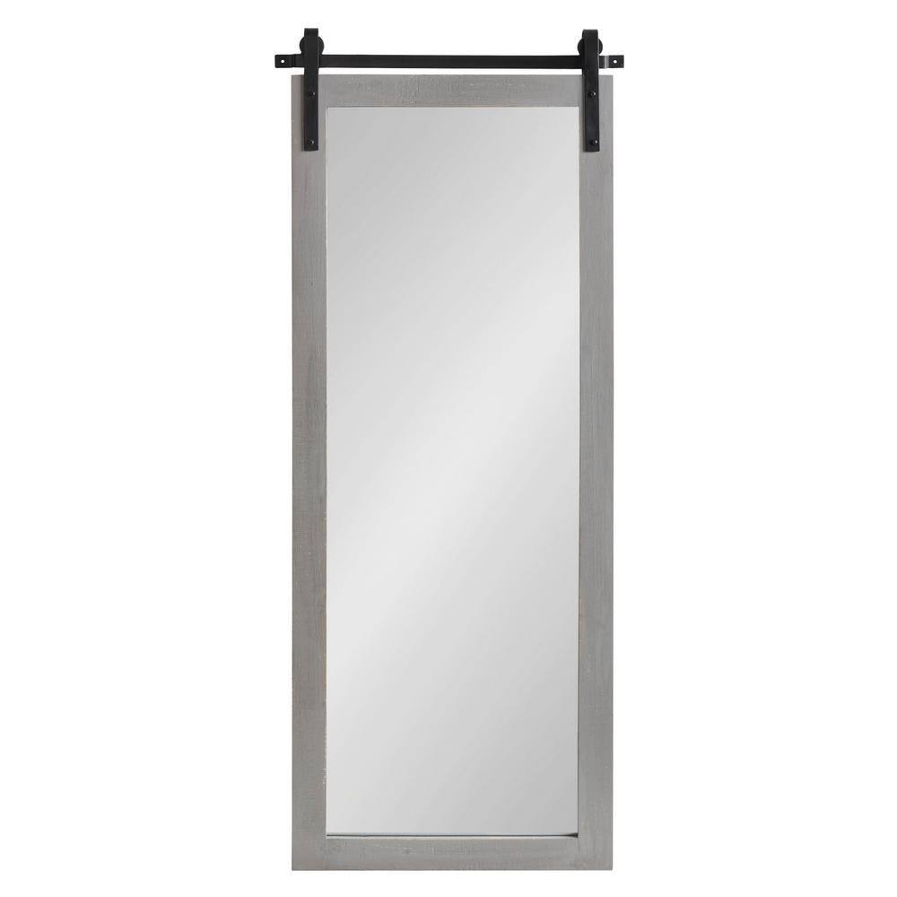 Cates Rustic Full-Length Barn Door-Inspired Wood Mirror, 55" x 22"