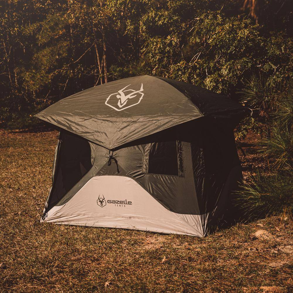 Alpine Green 3-Person Pop-Up Camping Tent with Vestibule