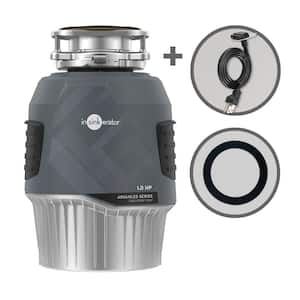 Evolution 1HP Garbage Disposal, EZ Connect Continuous Feed Food Waste Disposer w EZ Connect Cord & Putty-Free Sink Seal