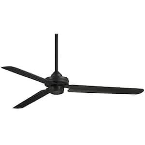 Steal 54 in. Indoor Coal Black Ceiling Fan with Wall Control