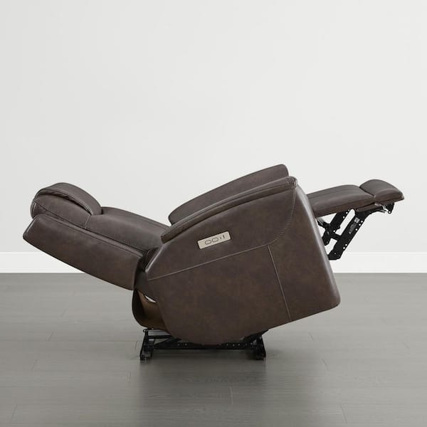 Spruce & Spring Zeke Chocolate Faux Leather Zero Gravity Power