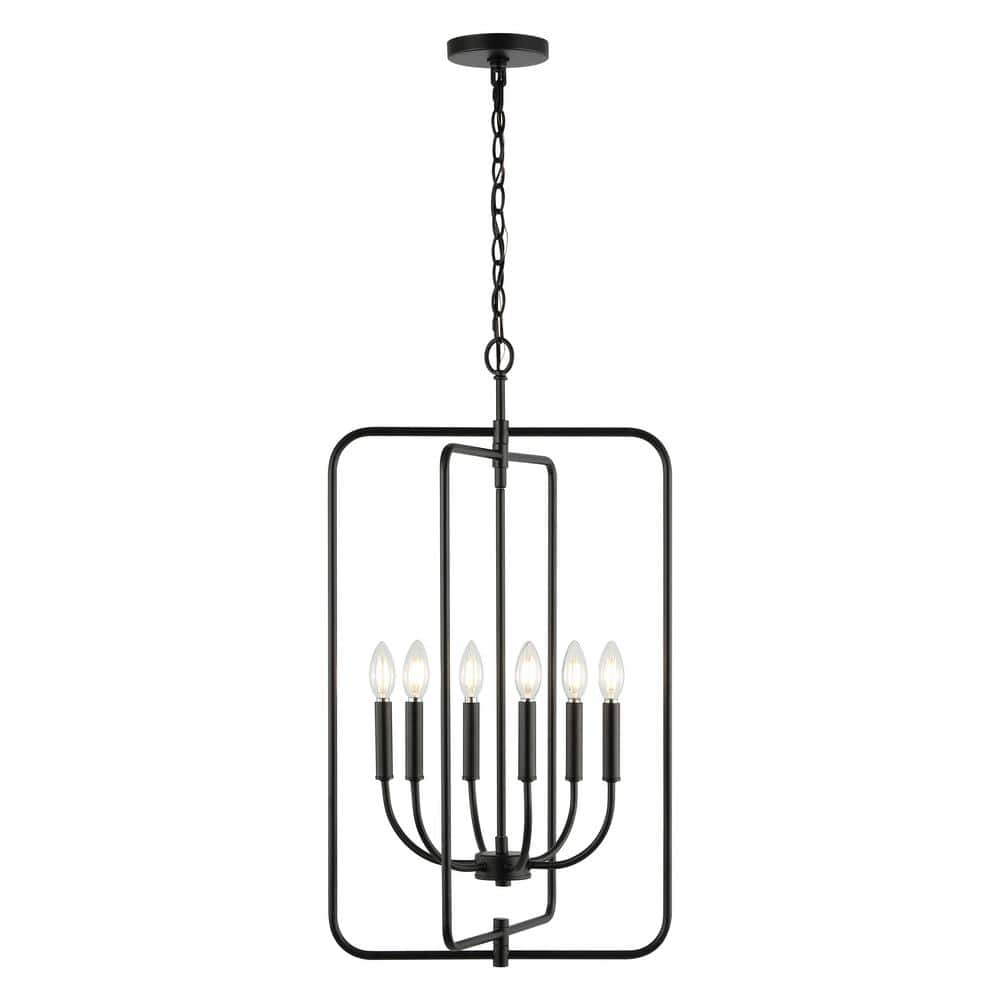 Alto 4-Watt 6-Light Black Pendant Light with Metal Shade price history on PriceWatchPro