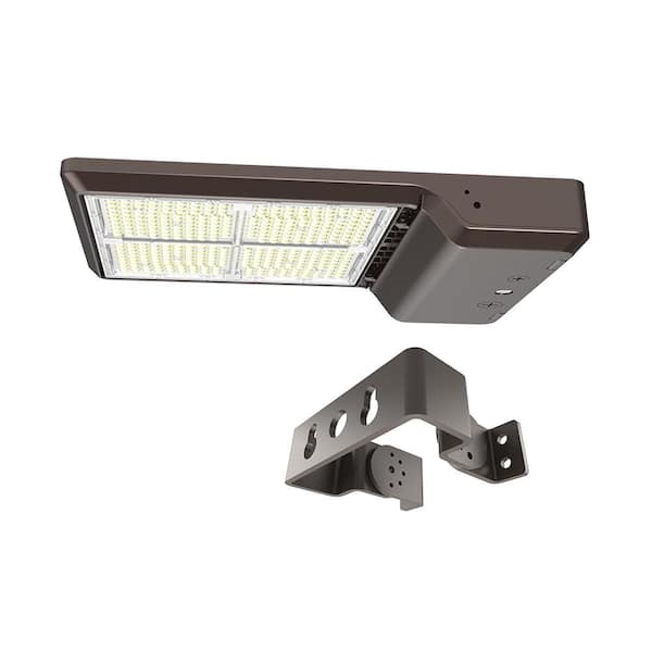 ETI LIGHTING 1000-Watt Equivalent Integrated LED Bronze Area Light with Trunnion Mount Kit TYPE 5 Adjustable Lumens and CCT
