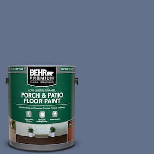 1 gal. #600F-6 Atlantic Blue Low-Lustre Enamel Interior/Exterior Porch and Patio Floor Paint