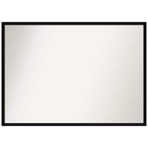 Svelte Noir Black 39.5 in. x 28.5 in. Non-Beveled Modern Rectangle Wood Framed Wall Mirror in Black