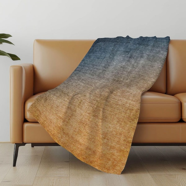 Premium Machine Washable ASB569 Navy 50 in. x 70 in. Sherpa Throw Blanket