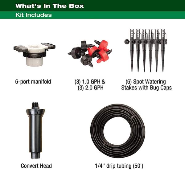 1800 Pop-Up Sprinkler Head to 6-Emitter Drip Irrigation Conversion Kit