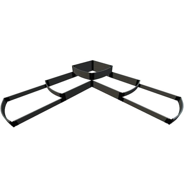 Frame It All Tool-Free Weathered Wood Composite Raised Garden Bed Split Waterfall Tri-Level 12 ft. x 12 ft. x 22 in. - 1 in. Profile