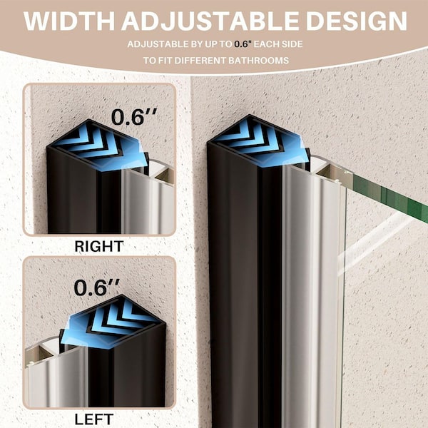 Yingze 34 in. W x 72 in. H Pivot Frameless Shower Door in Matte
