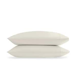 Ivory Solid 100% Organic Cotton, King, Smooth and Breathable, Super Soft Pillowcases, Pack of 2