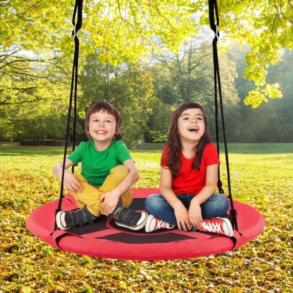 Alpulon Outdoor 2-in-1 Kids Orange Hanging Chair Detachable Sling Patio  Swing Tent ZMWV087 - The Home Depot