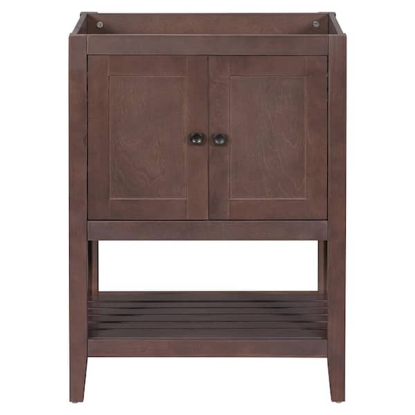 Unbranded 24 in. W x 18 in. D x 33 in. H Bath Vanity Cabinet without Top in Brown