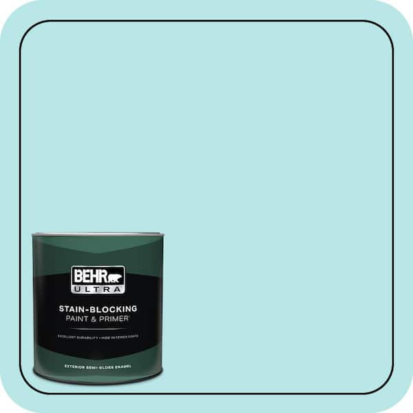 BEHR ULTRA 1 qt. #500A-2 Refreshing Pool Semi-Gloss Enamel Exterior Paint & Primer