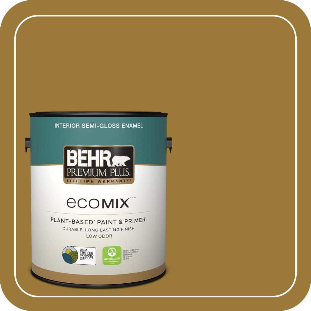 1 gal. #M300-7A Retro Gold Semi-Gloss Enamel EcoMix Plant-Based Interior Paint & Primer price history on PriceWatchPro