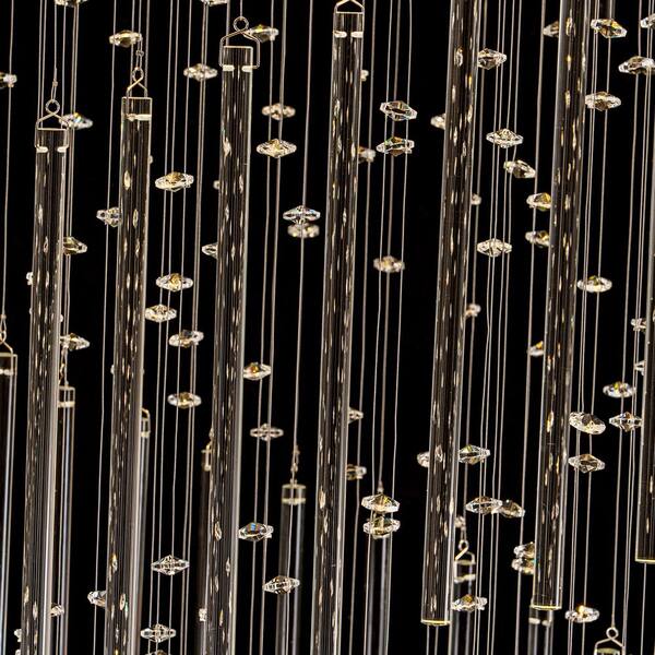 LLHZSY Adelman 9-Light Modern Chrome High Ceiling Crystal