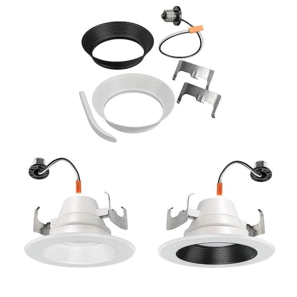 6 in. 30 Lighting Options Title 20 Integrated LED Recessed Light Trim Adjustable CCT New Construction Remodel (4-Pack)