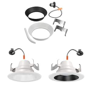 6 in. Title 20 Adjustable CCT 30 Lighting Options Integrated LED Recessed Light Trim New Construction Remodel Kitchen