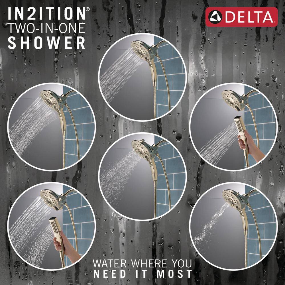 Lumicoat Polished Nickel Dual Shower Head with Handheld Spray