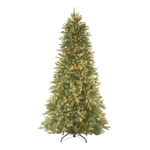 9 ft. Feel Real Tiffany Fir Slim Hinged Artificial Christmas Tree with 800 Clear Lights