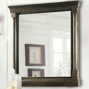 16 in. W x 26 in. H Framed Rectangular Bathroom Vanity Mirror in Antique Coffee
