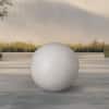 Emissary Pozzo 31 in. H Matte White Spherical Terrazzo Garden Figurines 1336TW