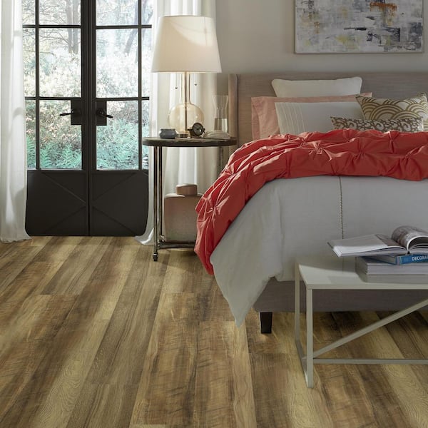Jefferson Golden 12 MIL X 7 in. W X 48 in. L Waterproof Click Lock Vinyl Plank Flooring (18.67 sq. ft./ case )