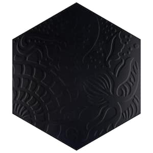 Gaudi Grand Hex Black 19 in. x 22 in. Porcelain Floor and Wall Tile (11.0 sq. ft./Case)