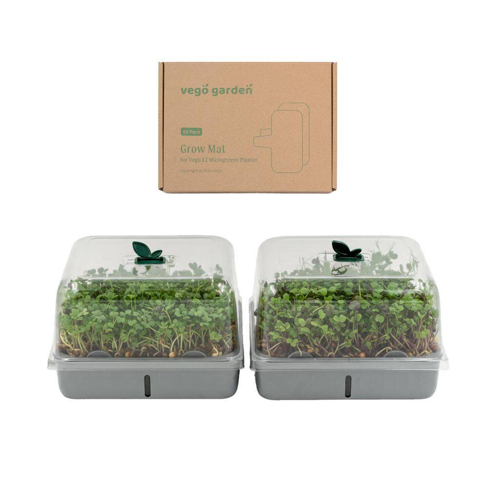 4 Trays Self-Watering Microgreens Growing Kit with 20 Capillary Grow Mats and Humidity Domes Fog Gray price history on PriceWatchPro
