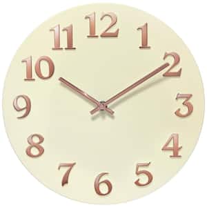 Ivory and Rose Gold Vogue Wall Clock