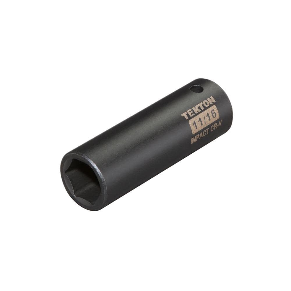 TEKTON 1/2 in. Drive 11/16 in. 6-Point Deep Impact Socket 47789 - The Home  Depot