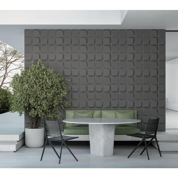 Ejoy 47 in. x 23.5 in. x 1.5 in. Polyurethane Lightweight Textured Wall ...