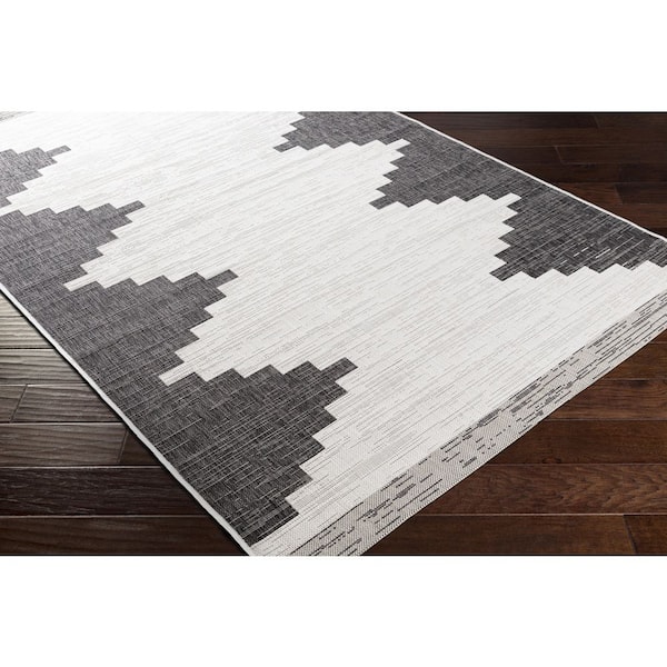 Eliti Navy 2 ft. 7 in. x 10 ft. Indoor/Outdoor Area Rug