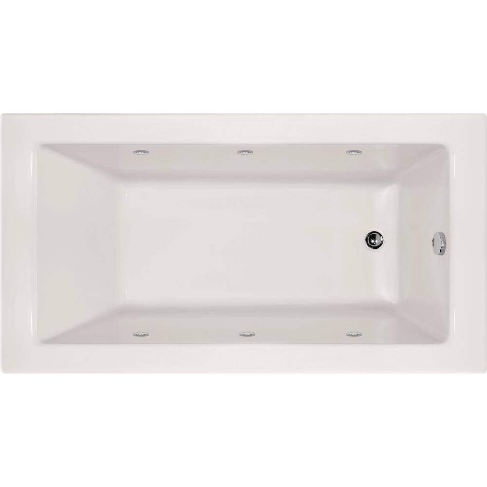 Sydney 72'' White Acrylic Alcove Whirlpool Bathtub with Jets