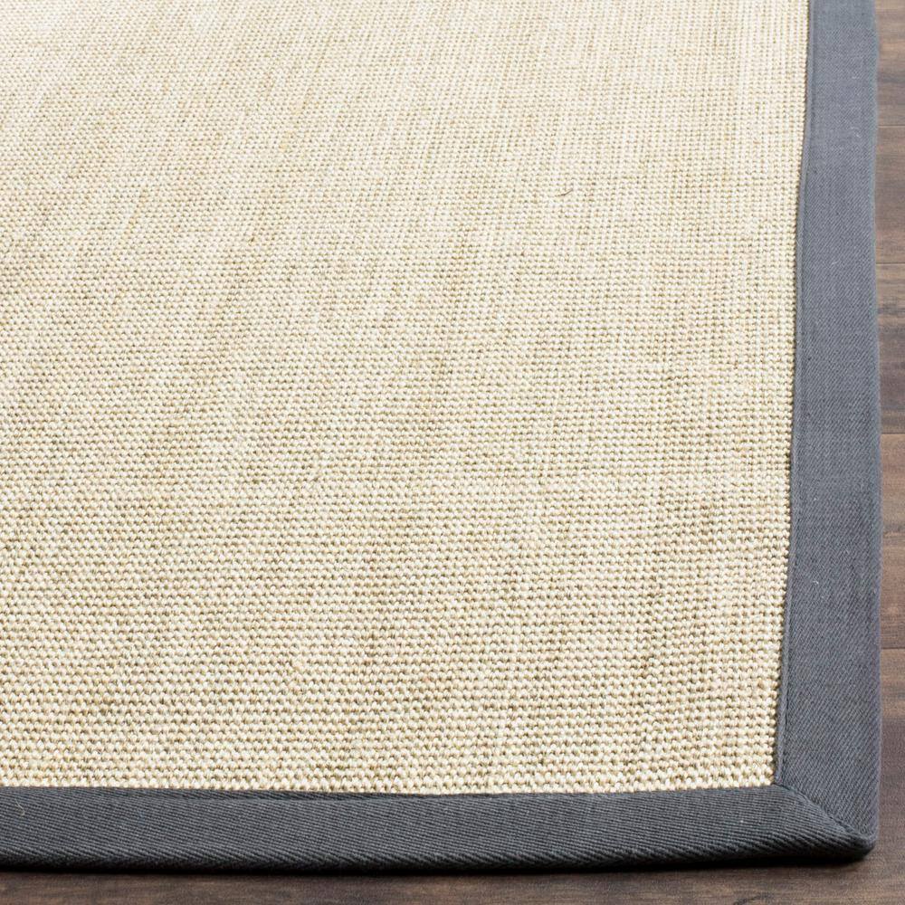 Handmade Gray Square Non-slip Sisal Rug