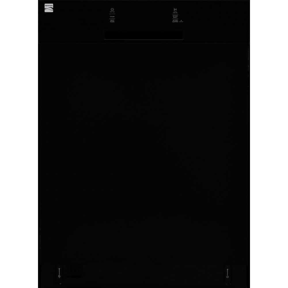 24 in. Front Control Standard Built-In Dishwasher in Black with Smart Dry Plus, 6 Cycles, 51 dBA