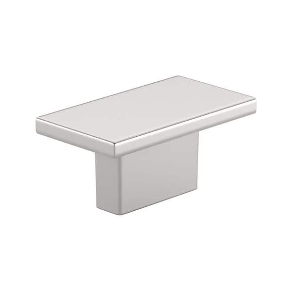 Richelieu Hardware Flemingdon Collection 1-9/16 in. (40 mm) Modern Brushed Nickel Rectangle Cabinet Knob