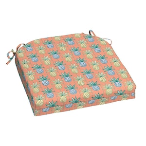 20 in. x 20 in. Square Outdoor Seat Cushion in Palateki Pineapple