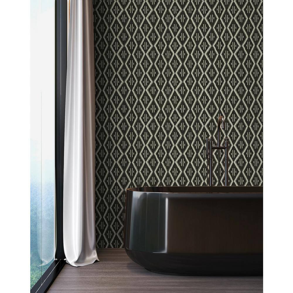 Noir Geometric Southwest Peel and Stick Wallpaper