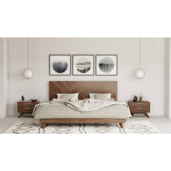 Nova Domus Soren Modern Brown Wood Frame King Platform Bed