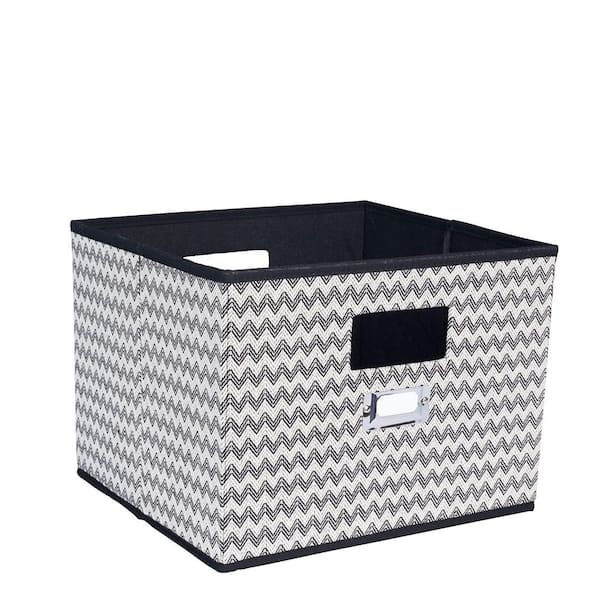 HOUSEHOLD ESSENTIALS 10 in. H x 13 in. W x 11.57 in. D Assorted Colors Canvas Cube Storage Bin
