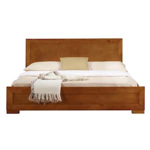 Trent Medium Wood Oak Full Wooden Platform Bed