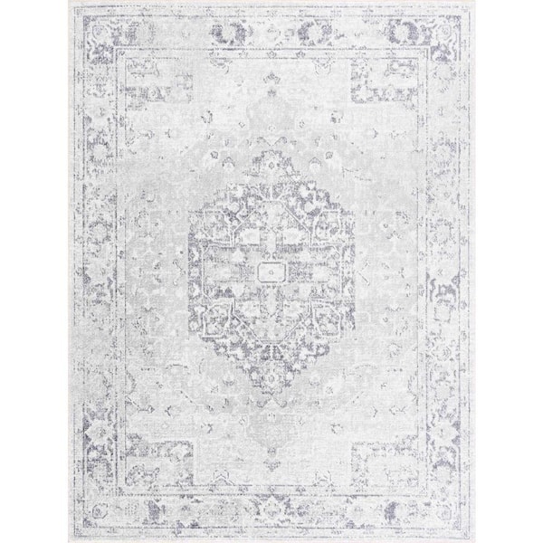 Akram 8 ft. X 10 ft. Cream, Antrasit Area Rug
