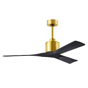 Nan 52 in. Indoor/Outdoor Brushed Brass Ceiling Fan with Remote Included